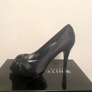 White House Black Market- Satin Black heel (NEW) Ray heel